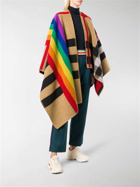 burberry rainbow vintage poncho